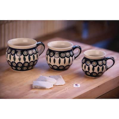 Blue Rose Polish Pottery 911 Zaklady Medium Bell Shaped Mug
