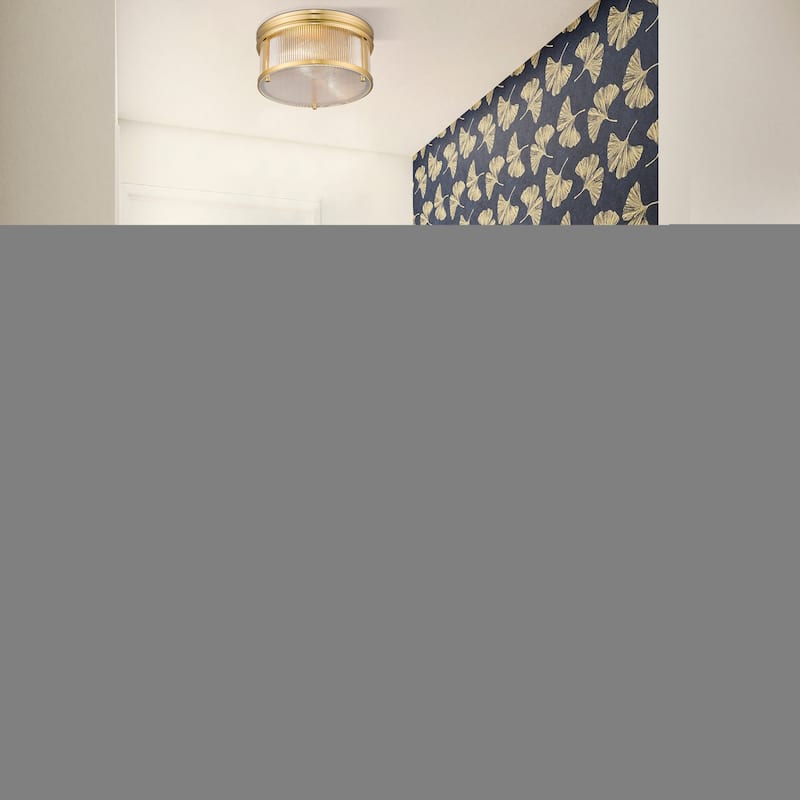 Z-Lite 7504FR13 Carnaby 2 Light 13" Wide Flush Mount Drum Ceiling