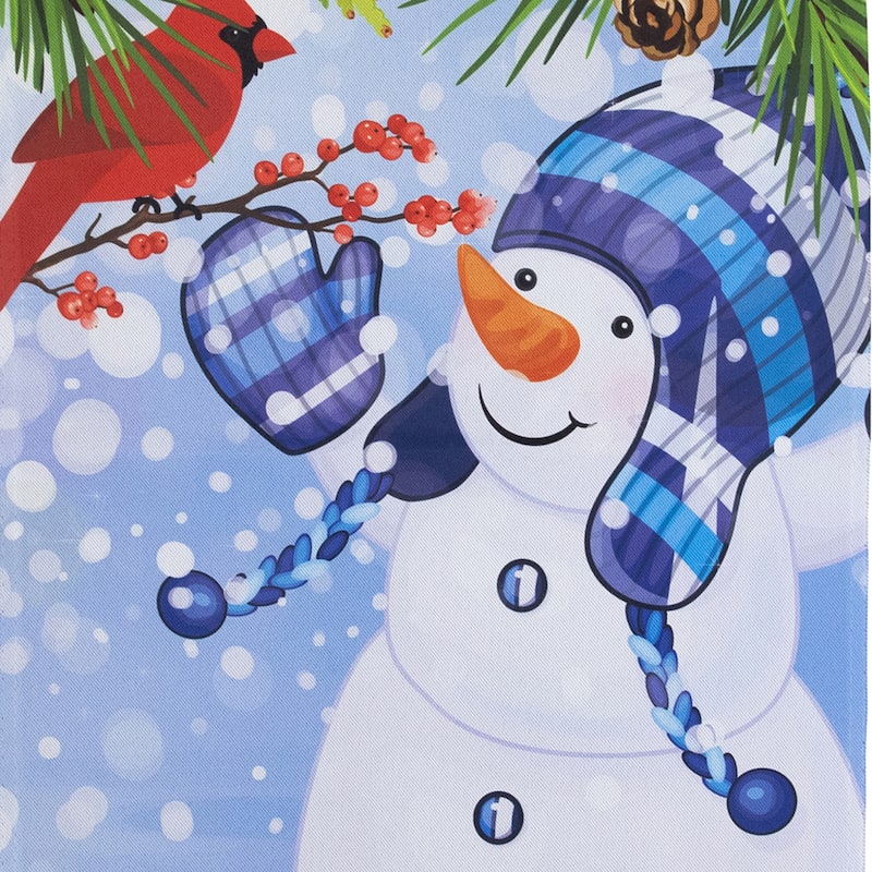 Let It Snow Snowman and Cardinal Outdoor Garden Flag 12.5" x 18"