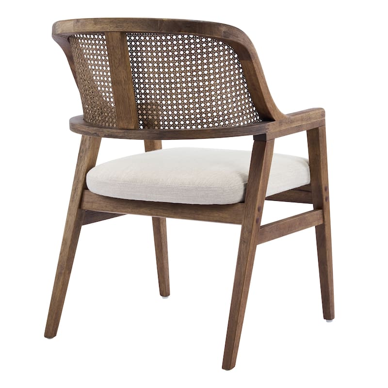 Christopher Knight Home - Mid-Century Extendable Dining Table Set with Upholstered Cane Back Dining Chairs