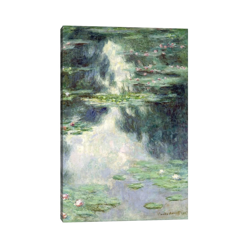 iCanvas "Pond with Water Lilies, 1907 " by Claude Monet Canvas Print