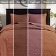 preview thumbnail 36 of 132, Madison Park Mansfield Reversible Oversized 3-piece Solid Texture Bedspread Quilt Set with Matching Shams