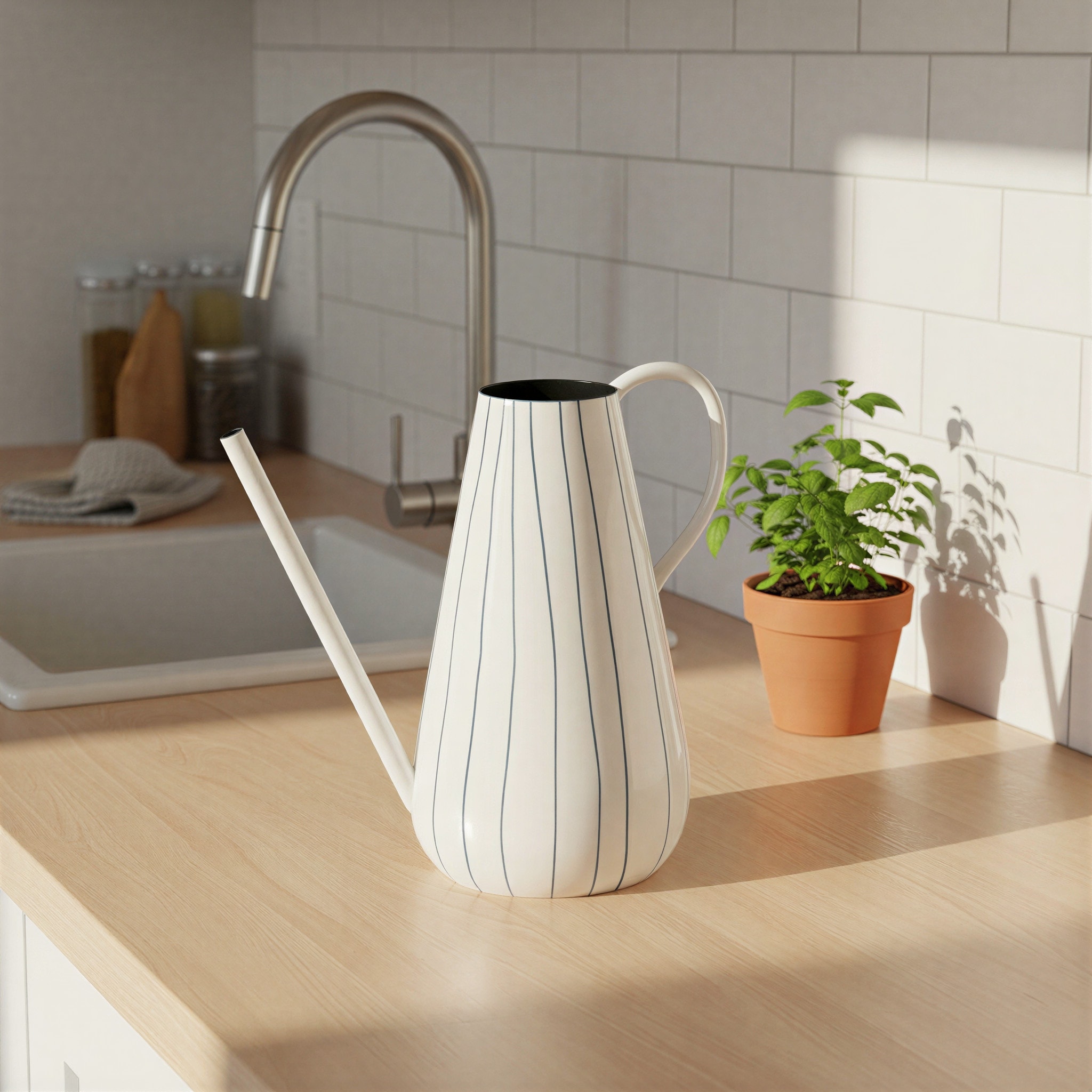 Metal Watering Can - 6.0"L x 6.0"W x 10.75"H