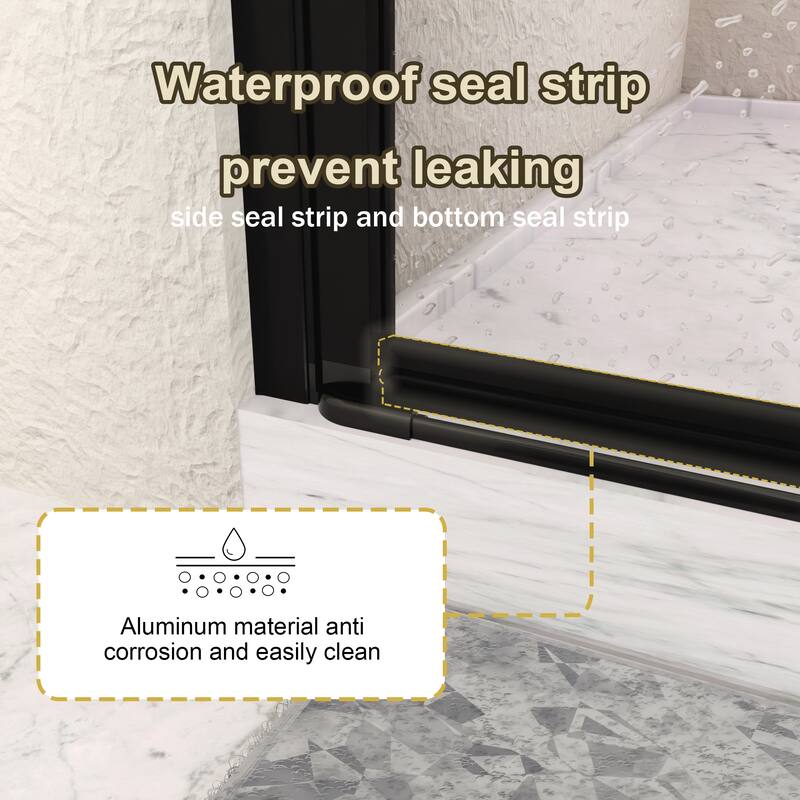 GDFStudio - Harrington Semi-Frameless Folding Pivot Hinged Shower Door