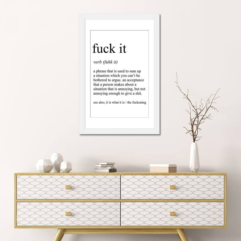 iCanvas "F-ck It" by Pixy Paper