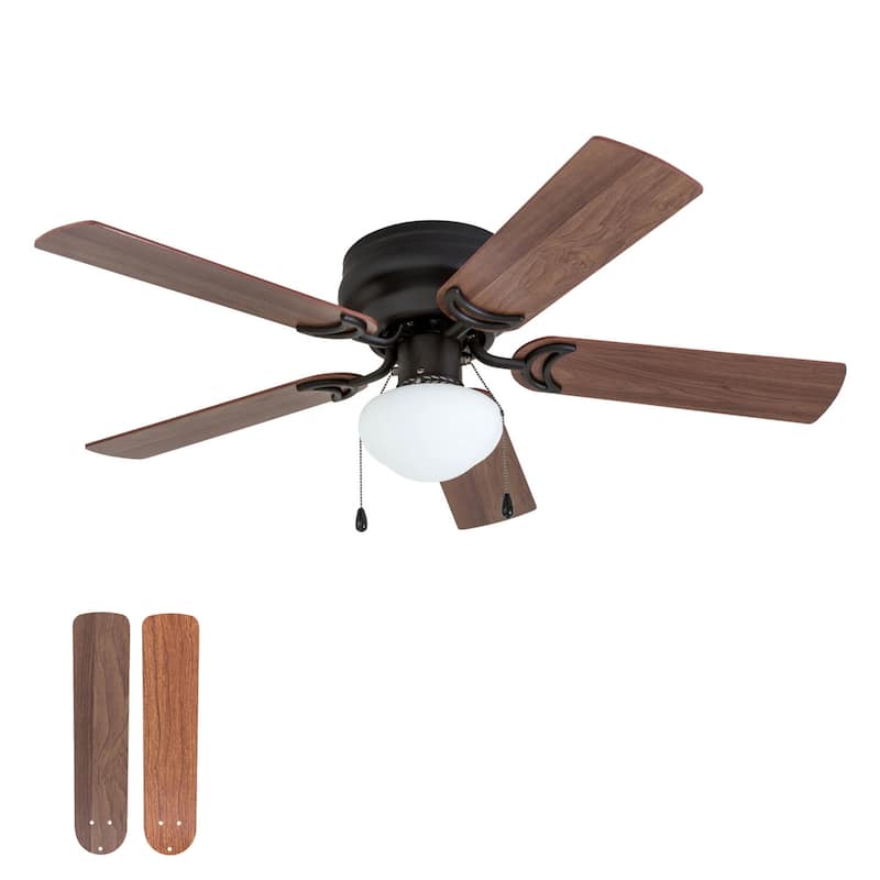 44" Prominence Home Alvina Satin Nickel Traditional Indoor LED Ceiling Fan with Light, Pull Chain