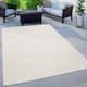 Variegated Waterproof Outdoor Rug for Patio - 6'7" Square - cream