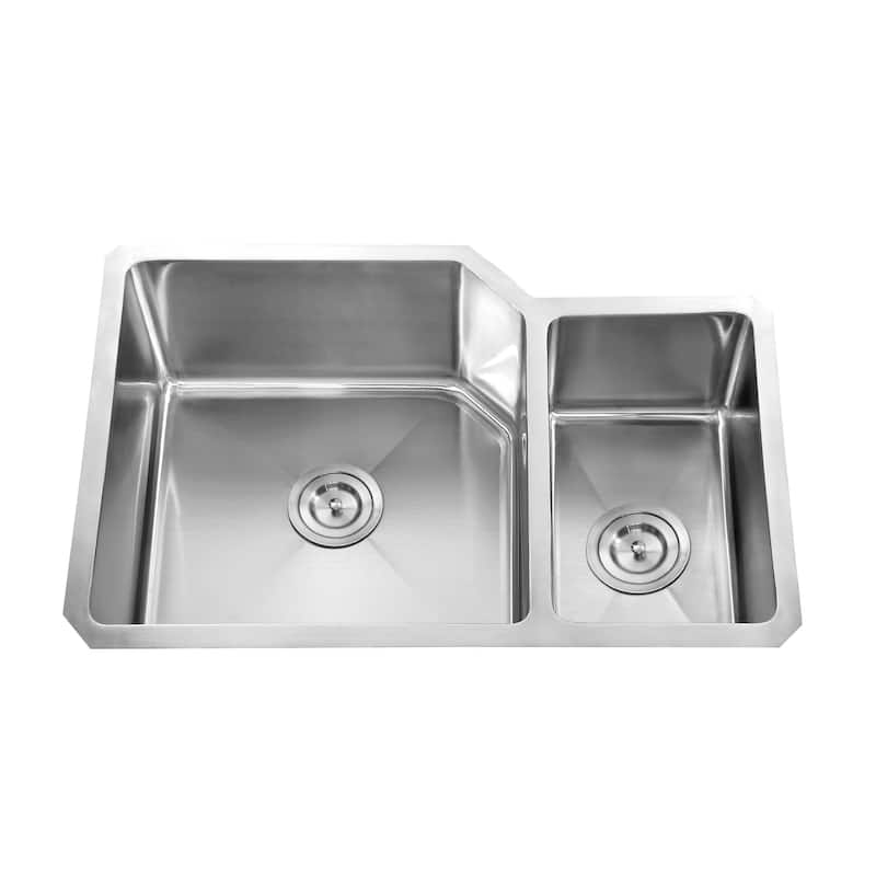 Dowell Undermount Double Bowl Stainless Steel Kitchen Sink - Small Radius Corners
