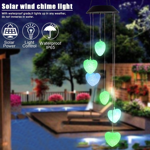 2V40maH Solar Intelligent Light Control Love Style Wind Chime Corridor. Opens flyout.