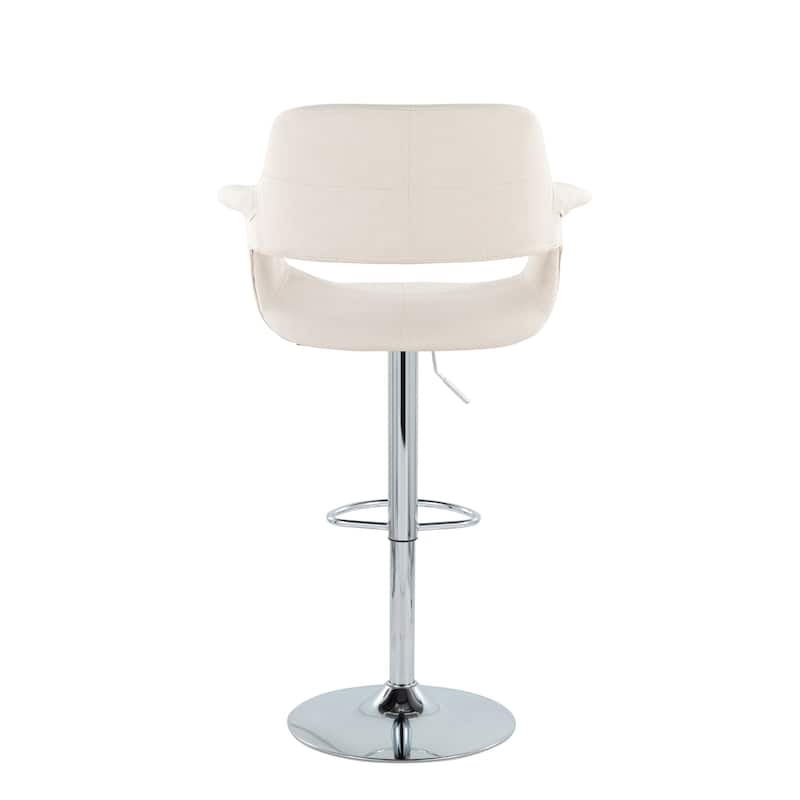 Lumisource Barstool with Swivel in Black and Charcoal, Set of 2 - 19"Lx23.5"Wx39-47.5"H