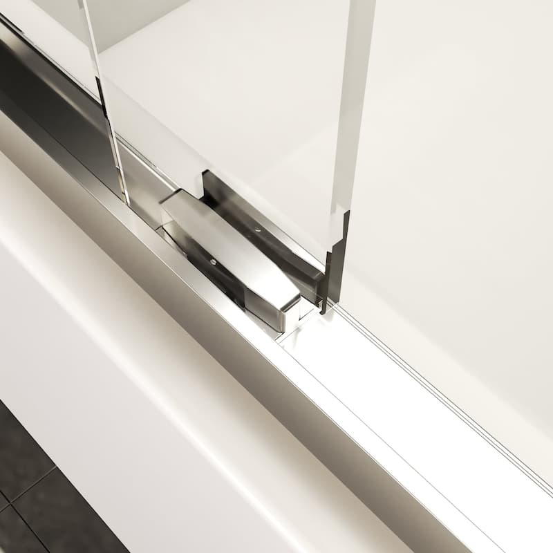 56-60" x 58" Semi-Frameless Double Sliding Tub Door