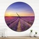 preview thumbnail 9 of 8, Designart 'Lavender Field in Provence France' Oversized Traditional Wall CLock 29 in. wide x 29 in. high