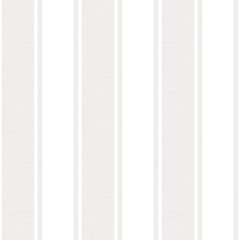 Galerie Wallcoverings Italian Classics 4 Collection Embossed Classic Stripe Design Vinyl on Non-woven Matte Wallpaper Roll - 33 feet x 21 inches - Off White