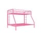 preview thumbnail 9 of 18, Avenue Greene Casey Twin over Full Metal Bunk Bed Pink