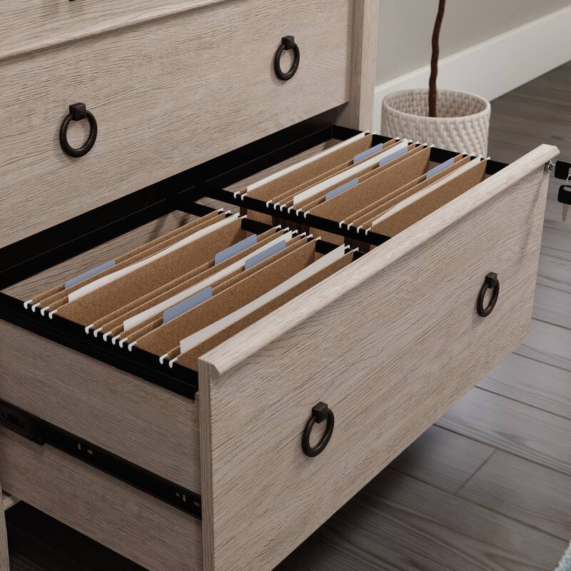 Lateral File, File Cabinet , Office Storage Cabinet Brown finish