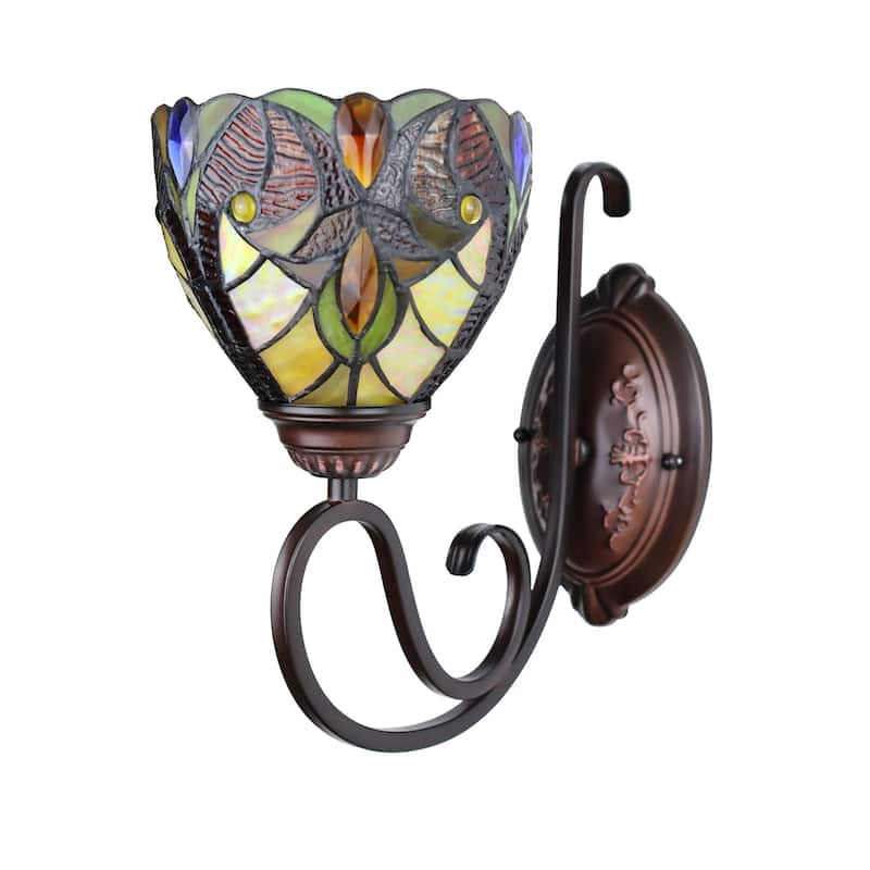 Tiffany Victorian Design 1-light Dark Bronze Wall Sconce