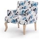 preview thumbnail 30 of 36, EROMMY Floral Accent Chair for Living Room, Upholstered Wingback Armchair with Pillow.