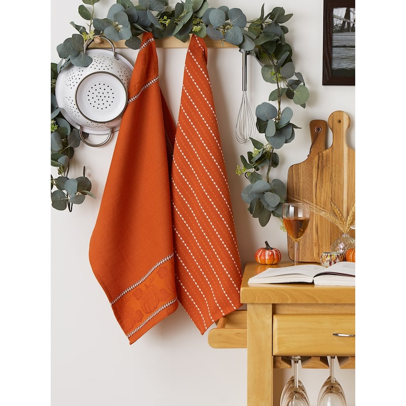 DII Harvest Embellished Dishtowel Set/3