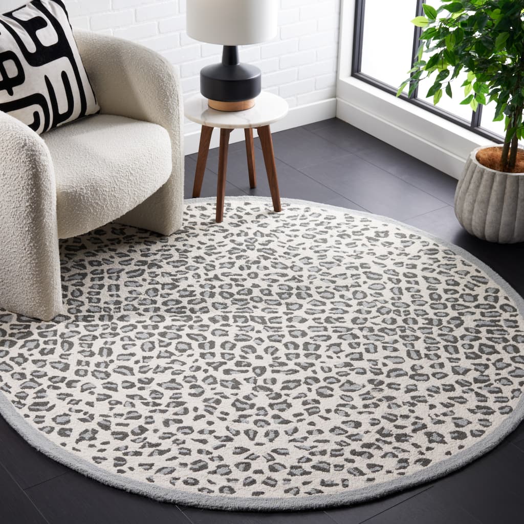 SAFAVIEH, Handmade Metro Ismene Animal Print Wool Rug