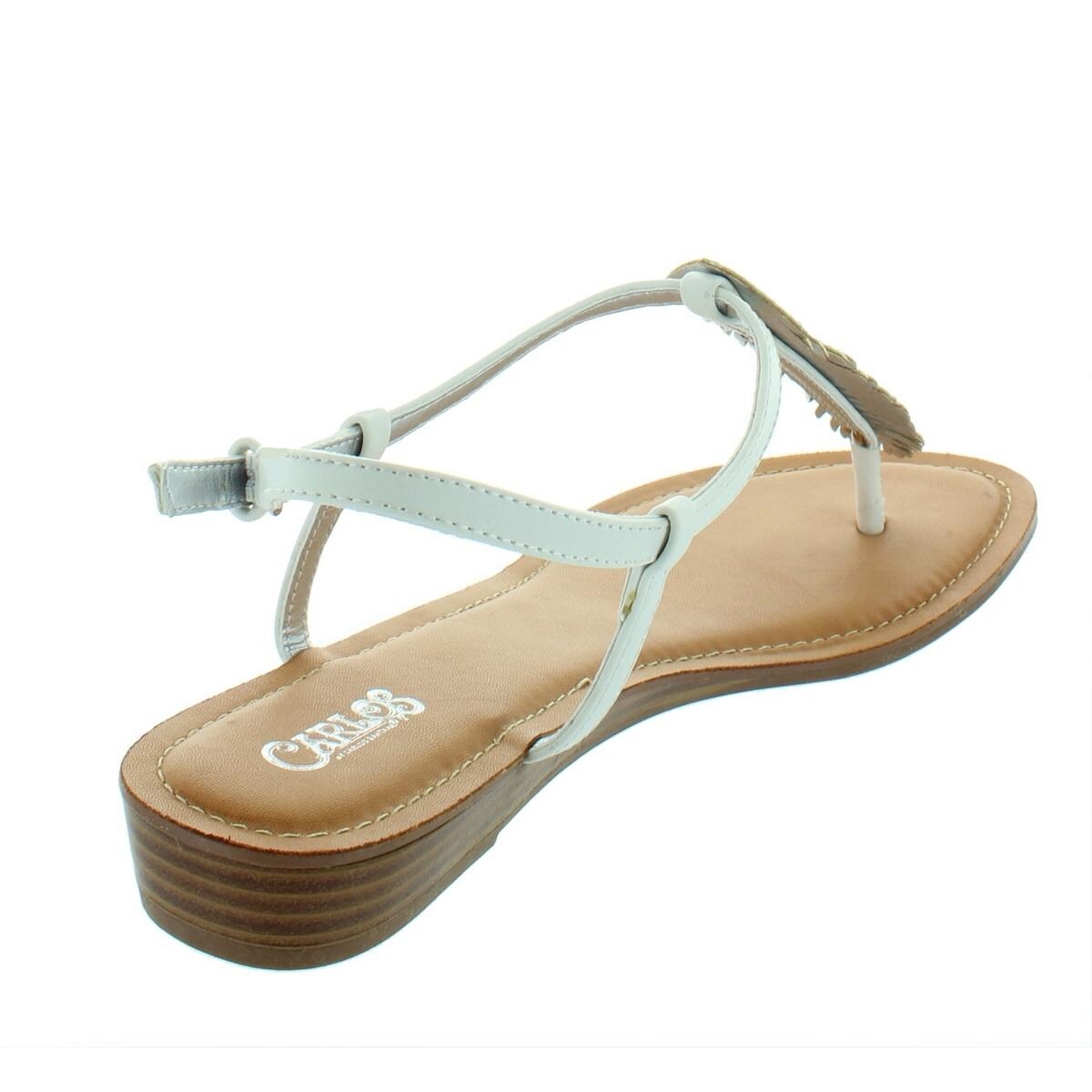 carlos santana feather sandals