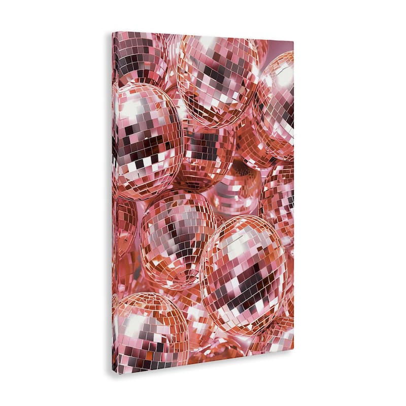 Stupell Pink Disco Ball Pile Canvas Wall Art Design By LSR Design Studio