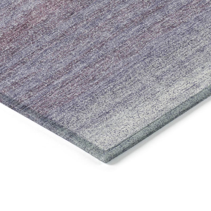 Machine Washable Indoor/ Outdoor Ombre Stripe Chantille Rug