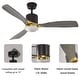 preview thumbnail 22 of 38, ExBrite 52 inch LED Ceiling Fan,Walnut Solid Wood Blades,Remote Control,DC Motor