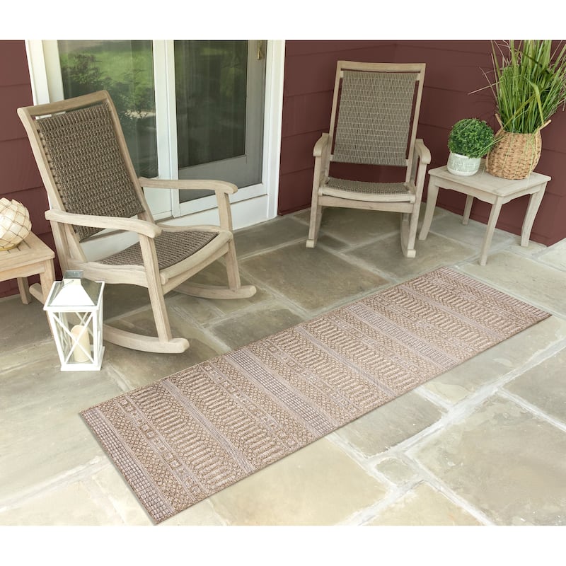 Liora Manne Orly Stripe Indoor/Outdoor Rug