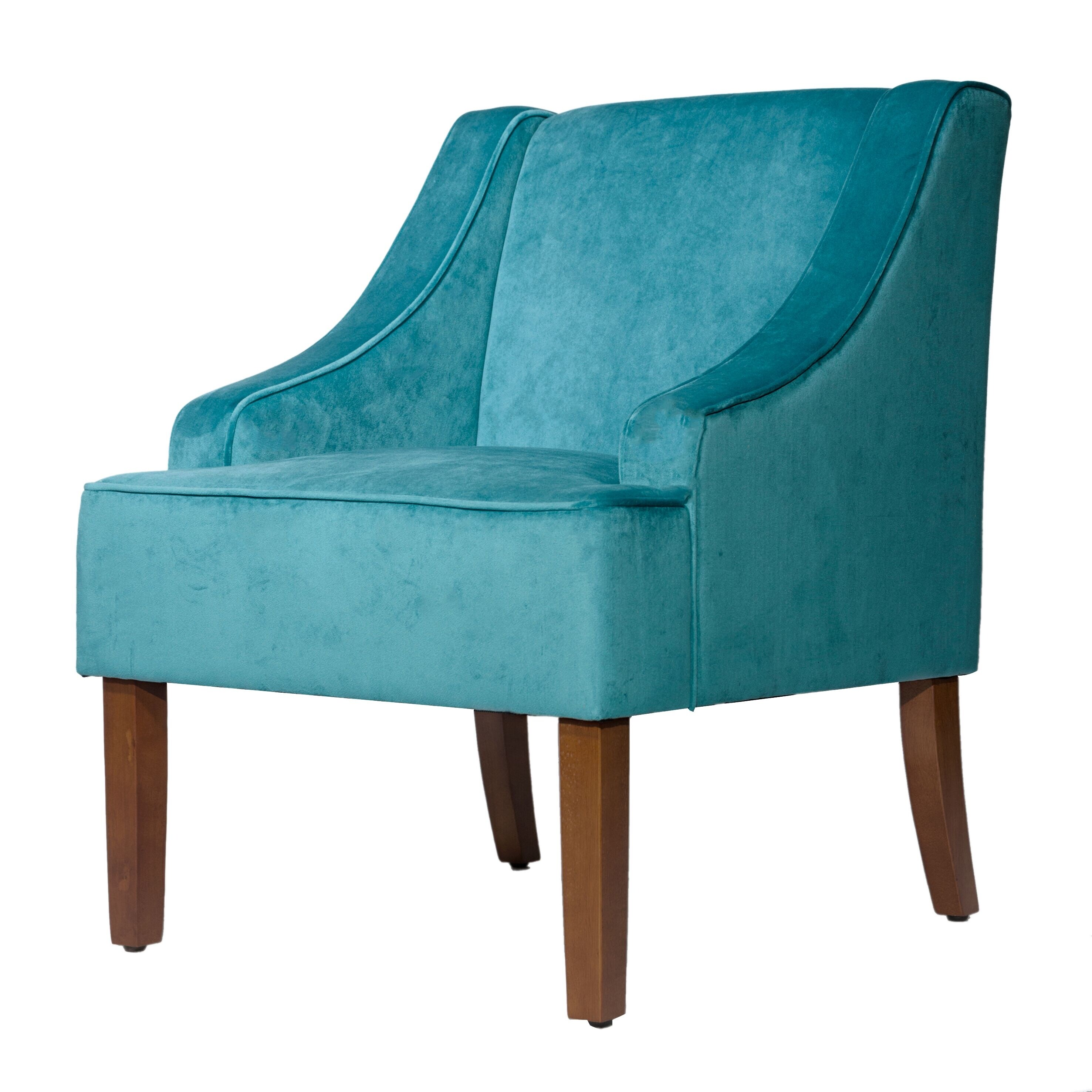 Homepop swoop arm velvet cheap accent chair