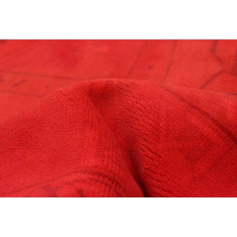ECARPETGALLERY Hand-knotted Color Transition Light Red Wool Rug - 6'6 x 9'6