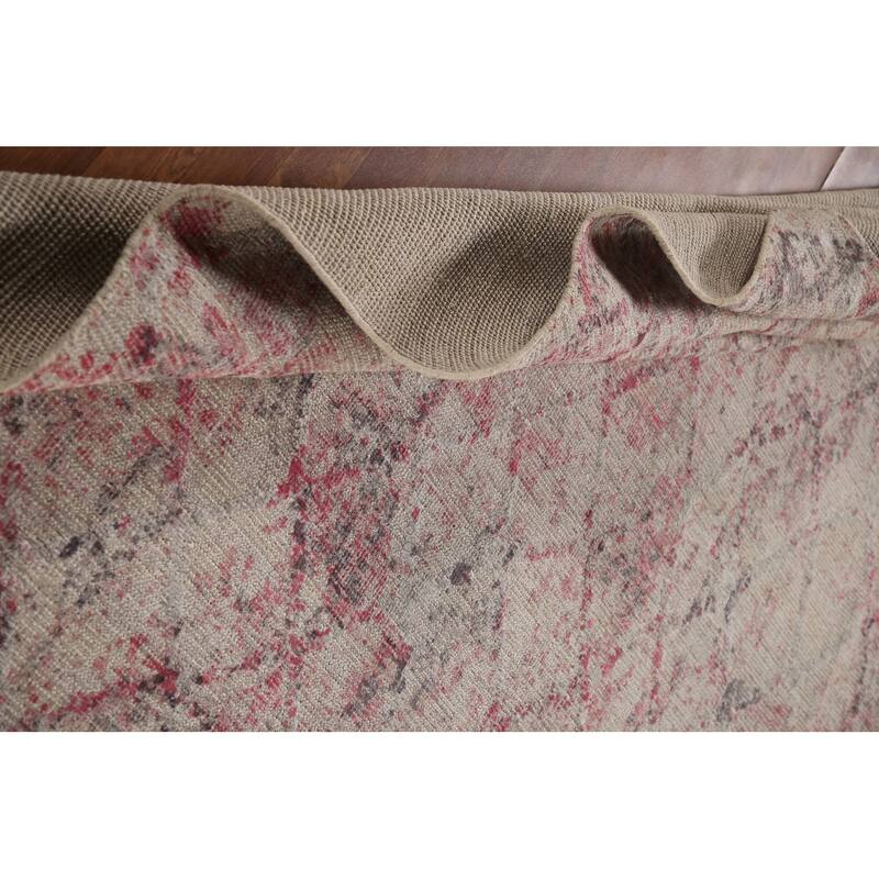 Abstract Rug Handmade Contemporary Wool Carpet - 8'0"x 9'11"