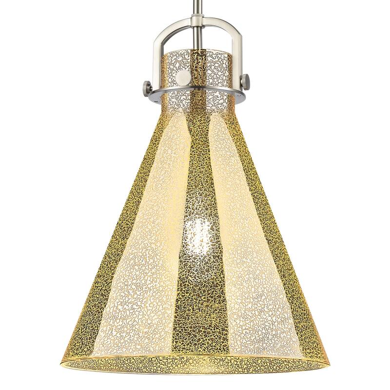 Innovations Lighting 410-1SL-G411-14ME Newton Cone 14" Wide - Satin Nickel