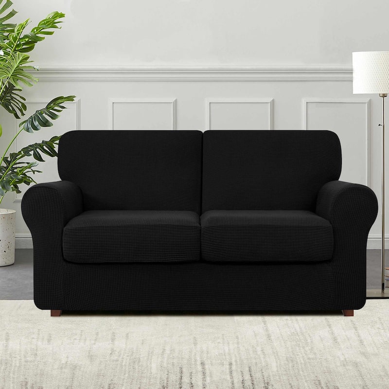 Subrtex 9-Piece Stretch Sofa Slipcover Sets with 4 Backrest Cushion Covers and 4 Seat Cushion Covers