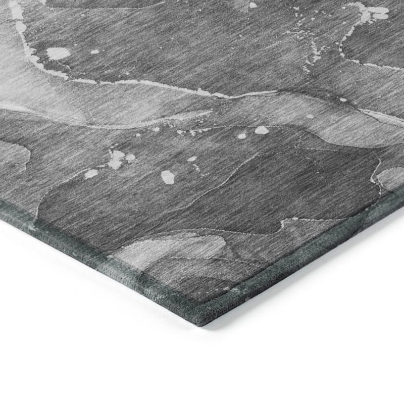 Machine Washable Indoor/ Outdoor Abstract Chantille Rug
