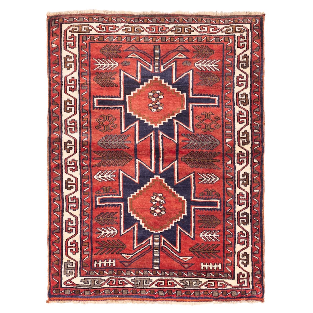 ECARPETGALLERY Hand-knotted Melis Dark Copper Wool Rug - 5'0 x 6'5