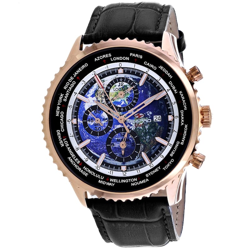 Seapro Men's Meridian World Timer GMT Blue Dial Watch - SP7134 - 6 (36)