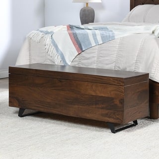 Axis 46" Storage Trunk in Dark Brown Finish by Kosas Home