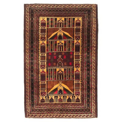Teimani Orange Rug 2'11" x 4'8" - 2'11 x 4'8