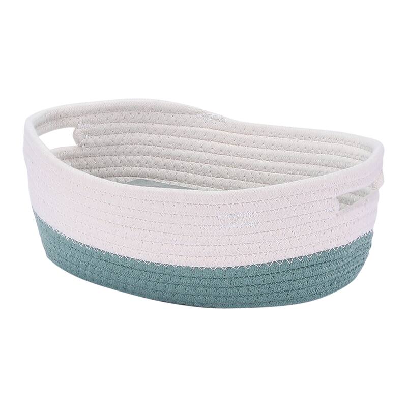 Woven Storage Basket, Shelf Closet Storage Bin, Organizer Bin for Home - 12.2*8*5in - Green