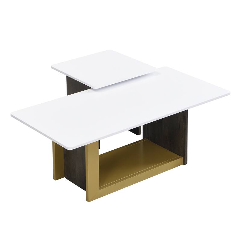 TV Stand for TVs up to 70 Inches, L-shaped Metal Base Television Cabinet TV Console with Drawer