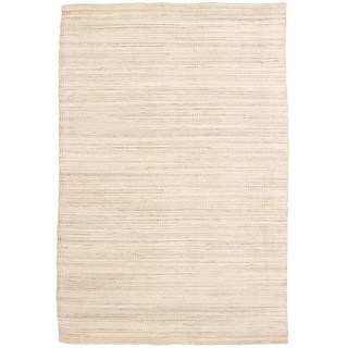 ECARPETGALLERY Hand Loomed Pearl Ivory Wool Rug - 6'7 x 9'10 - Bed Bath ...