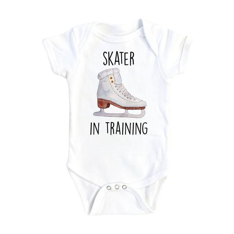 Ice Skater Training - Baby Boy Girl Clothes Infant Bodysuit Funny Cute Newborn - Pink - 0-3M