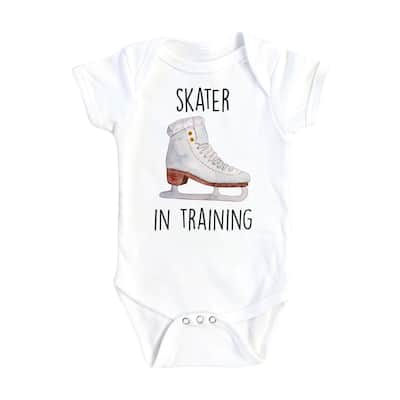 Ice Skater Training - Baby Boy Girl Clothes Infant Bodysuit Funny Cute Newborn