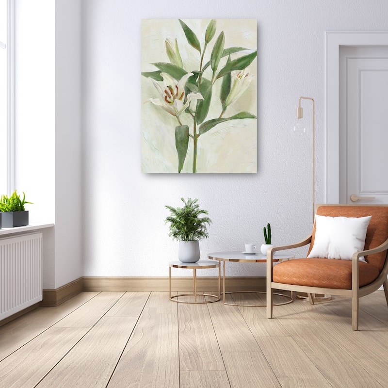 Lys Blancs I By Studio Arts Canvas Art Print