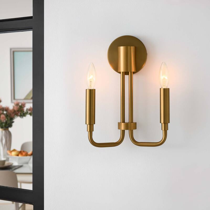 Rekindle 2-Light Wall Sconce - Satin Brass
