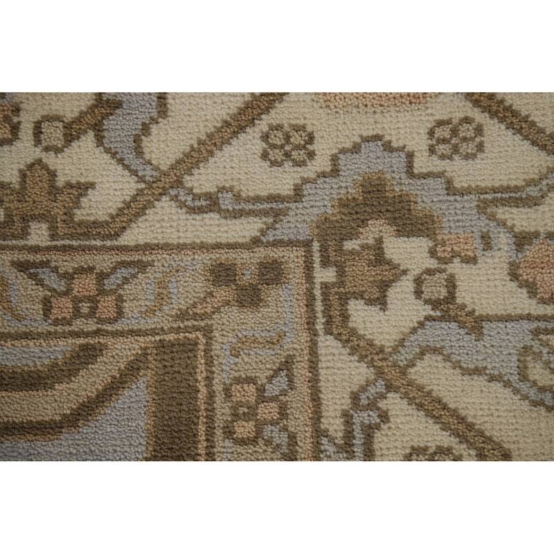 Oushak Oriental Area Rug Hand-Knotted Wool Carpet - 9'0"x 11'10"