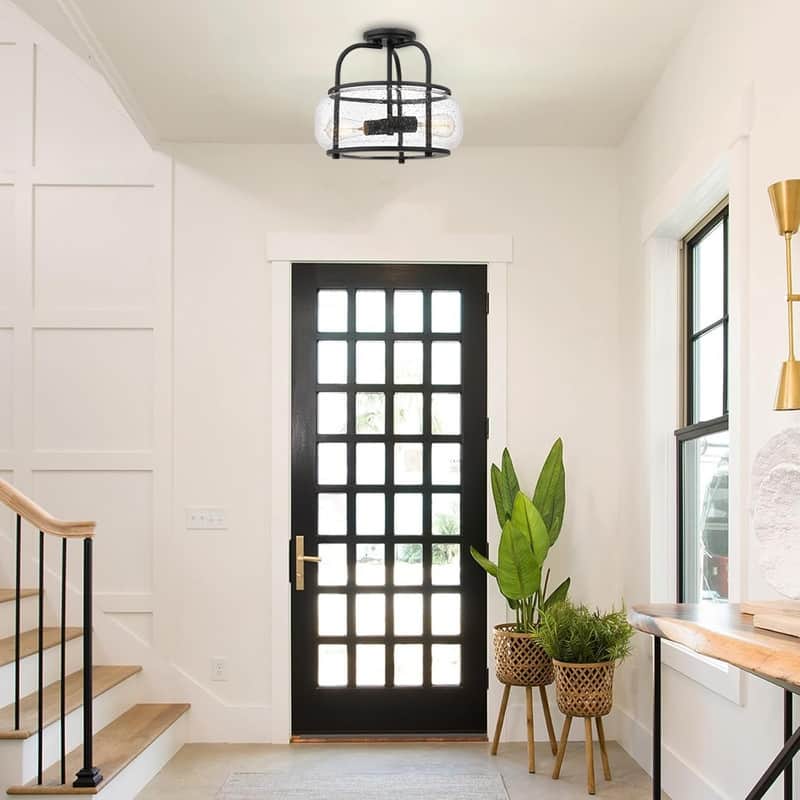 2 Light kitchen lighting dark bronze ceiling light alloy steel, glass vanity light