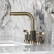 preview thumbnail 33 of 34, Kingston Brass Convergent Two-Handle 3-Hole Deck Mount Widespread Bathroom Faucet with Knurled Handle and Brass Pop-Up Drain