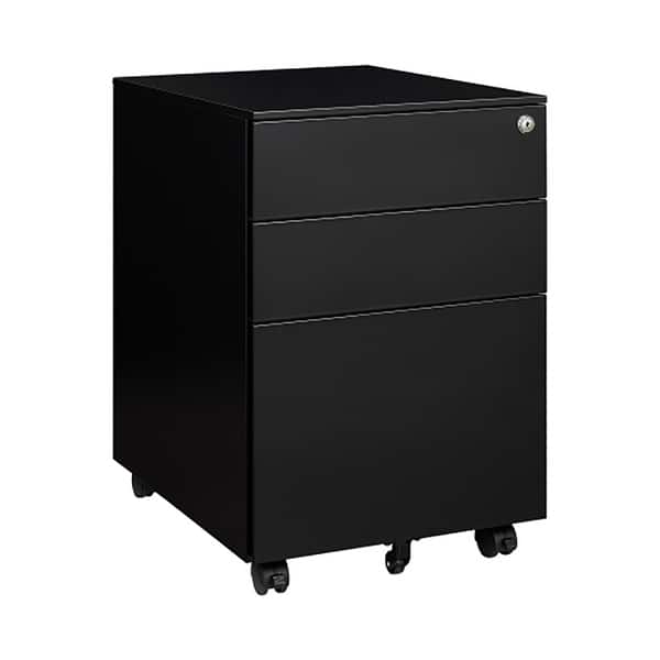 Rolling File Under Desk with 3Drawer and Lock Bed Bath