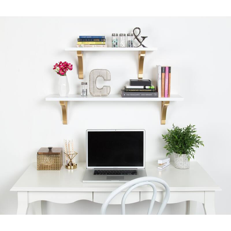 Kate and Laurel Corblynd Traditional Wood Wall Shelf